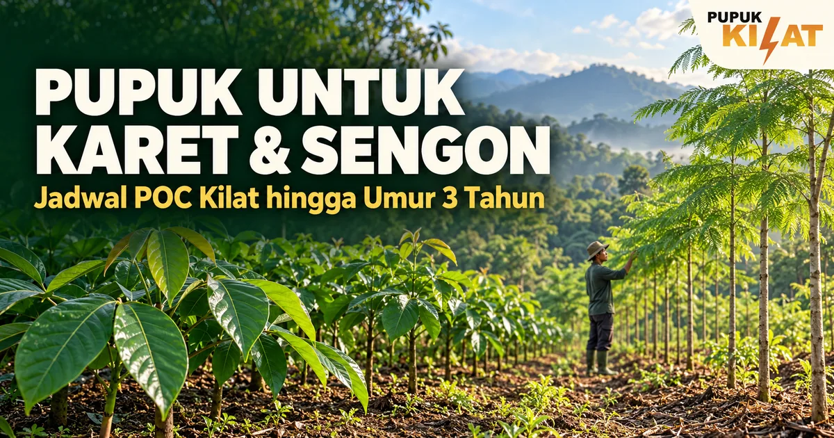 Pupuk untuk Karet dan Sengon: Jadwal POC Kilat hingga Umur 3 Tahun